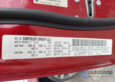 2014 Jeep Compass Limited z USA, uszkodzony, nr VIN 1C4NJCCB4ED871436